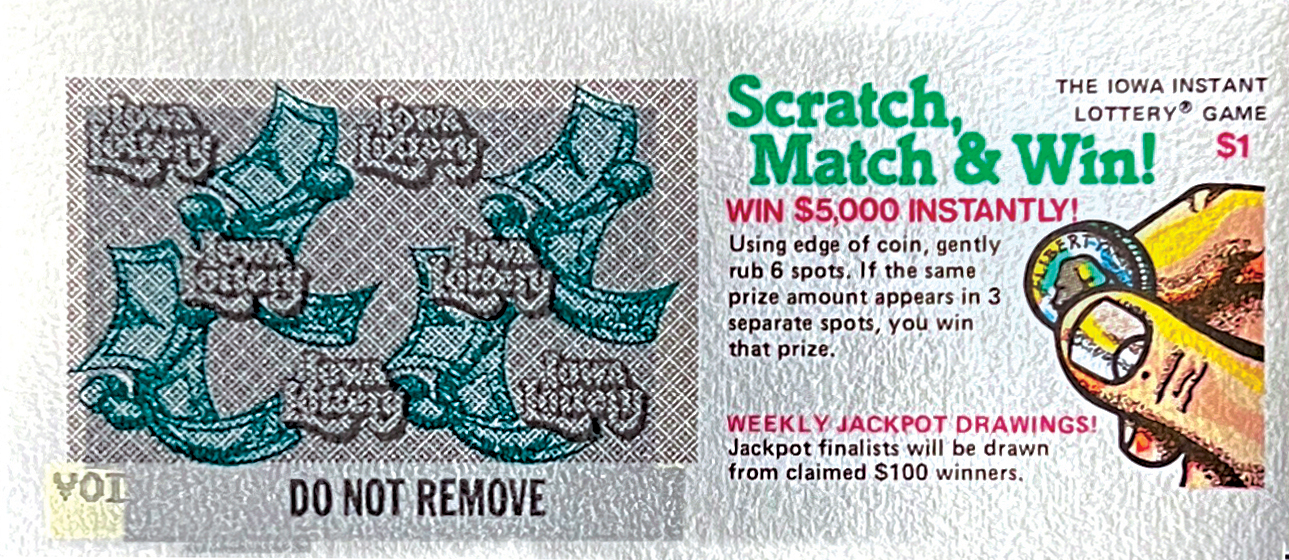 original Scratch, Match & Win ticket