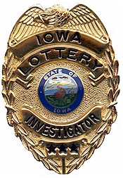 Iowa Lottery Investigator badge