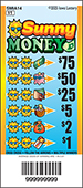 Sunny Money pulltab ticket