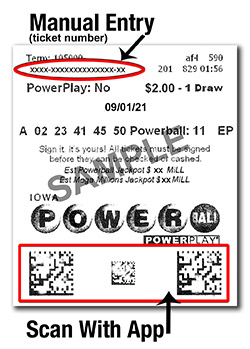 Sample Powerball ticket
