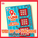 9s In A Line Large scratch ticket
