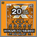 20X The Cash scratch ticket